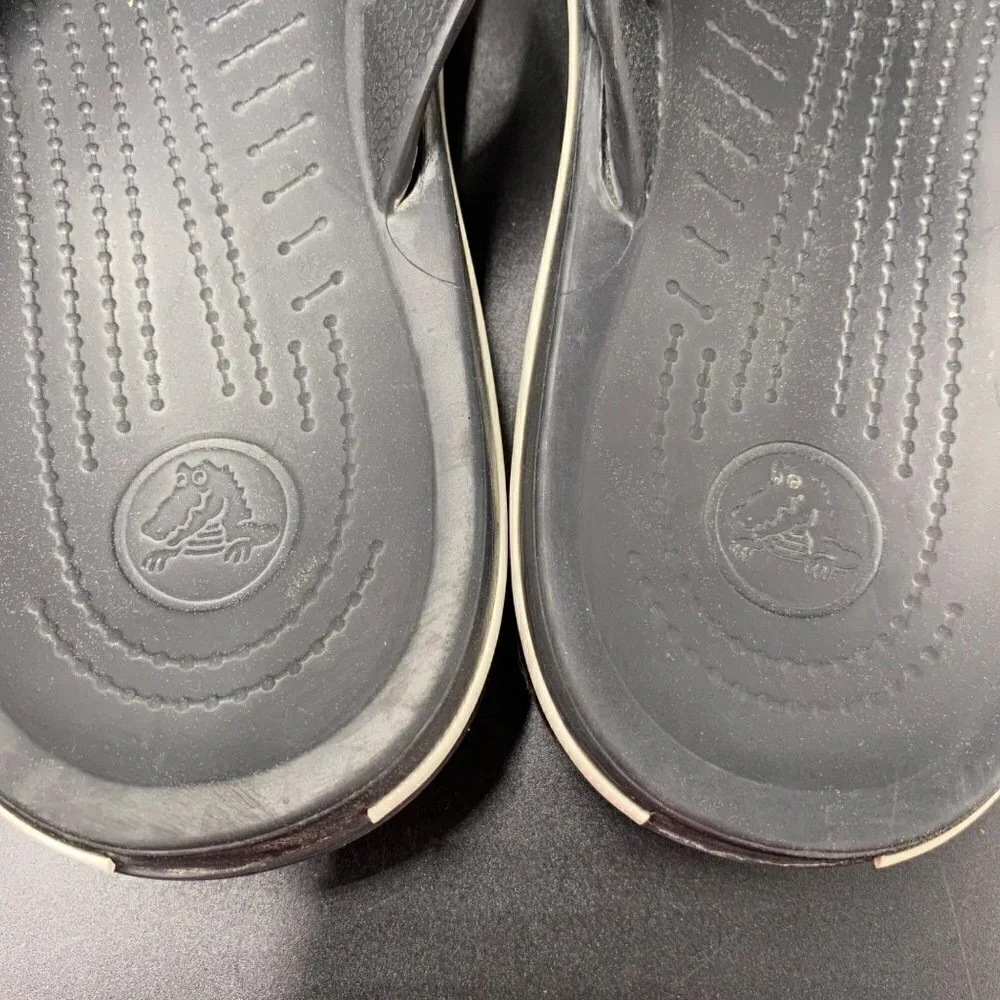 Crocs Black Flip Flops Men's Size 10/Women's Size 12